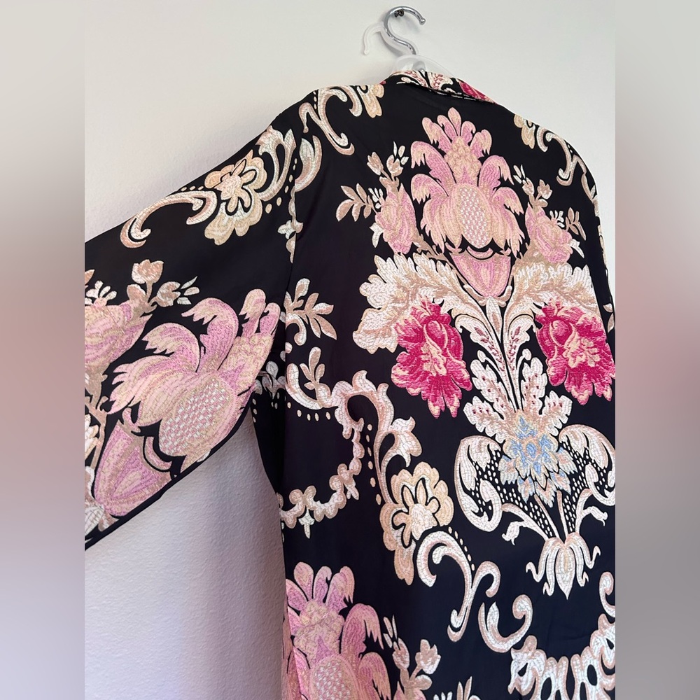 Elegant pattern front button blouse 1XL - Picture 4 of 8